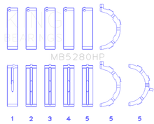 Load image into Gallery viewer, King Ford Prod. V8 4.6L/5.4L Performance Main Bearing Set - Size +0.026mm