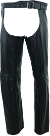 River Road Plains Leather Chaps Black - 4XL
