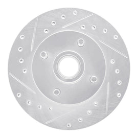 R1 78-93 Ford Thunderbird Front Left Drilled & Slotted Silver Brake Rotor
