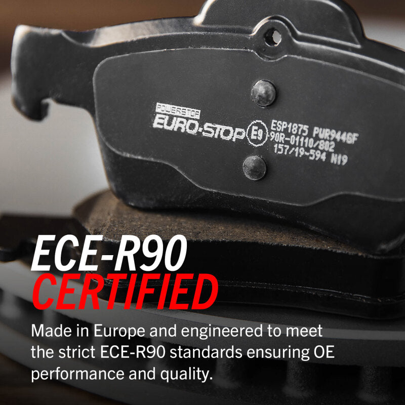Power Stop 10-11 Saab 9-3X Euro-Stop ECE-R90 Front Brake Pads