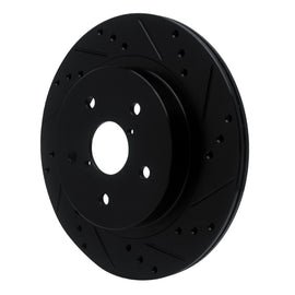 R1 15-25 Subaru Outback Rear Right Drilled & Slotted Black Brake Rotor