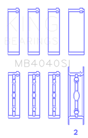 King Engine Bearings Chrysler 215 Ohv (Size +1.0mm) Main Bearing Set