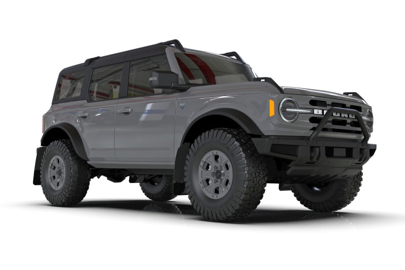 Rally Armor 21-25 Ford Bronco (Plstc Bmpr - NO Rptr/Sprt - NO RR/RB) Blk Mud Flap w/Red Logo