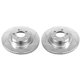 Power Stop 06-09 Land Rover Range Rover Front Evolution Drilled & Slotted Rotors - Pair