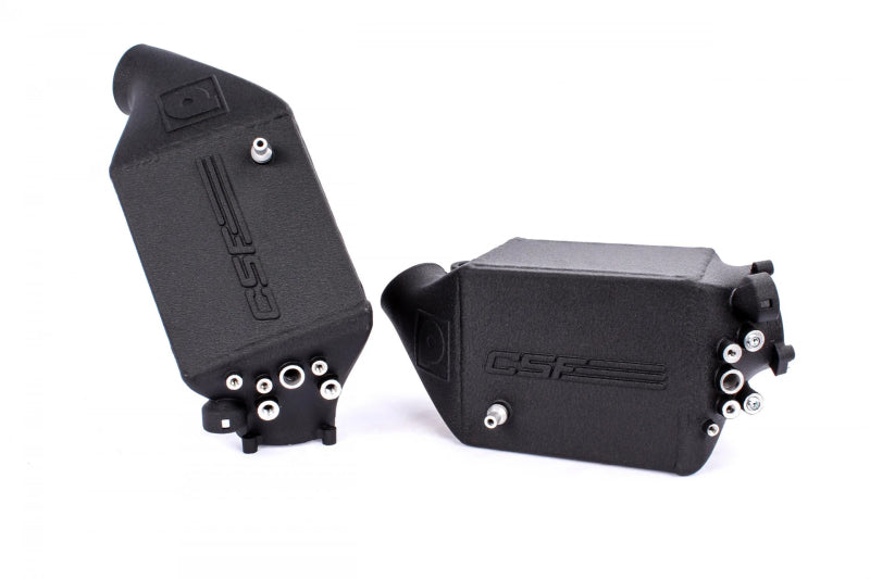 CSF 12-16 BMW M5 (F10) / 12-18 BMW M6 (F06/F12/F13) Twin Charge-Air-Cooler Set - Crinkle Black
