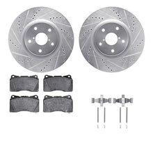 Load image into Gallery viewer, R1 13-20 Subaru WRX Front Drilled &amp; Slotted Silver Brake Rotor Set w/Optimum OE Pads and Hardware