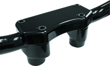Load image into Gallery viewer, Bikers Choice Black 1 1/2Inch Fat Risers With Top Clamp