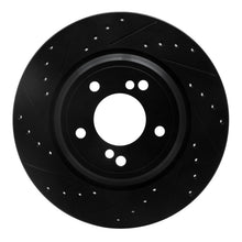 Load image into Gallery viewer, R1 00-06 BMW M5 Rear Left Drilled &amp; Slotted Black Brake Rotor