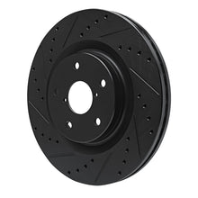 Load image into Gallery viewer, R1 20-25 Subaru WRX Front Left Drilled &amp; Slotted Black Brake Rotor