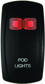 DragonFire Racing Lighted Switch On/Off Red