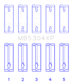 King Mazda B6/B6-T/ZM/B3/B5 Main Bearing Set - Size STD