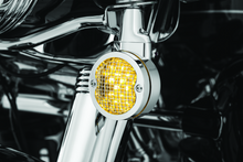 Load image into Gallery viewer, Kuryakyn Mesh Turn Signal Bezels 3-1/4in Chrome