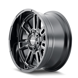 Mayhem 8115 Apollo 20x9 / 5x127 BP / 0mm Offset / 87.1mm Hub Black w/ Milled Spokes Wheel
