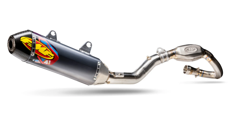 FMF Racing 25+ Kawasaki KX250F SS Alum. Factory 4.1 RCT w/R. Carbon Cap w/Megabomb Header(Complete)