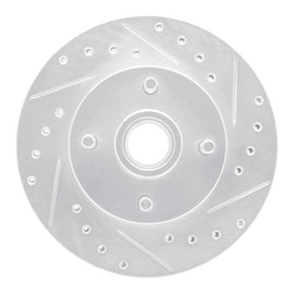 R1 78-93 Ford Granada Front Right Drilled & Slotted Silver Brake Rotor