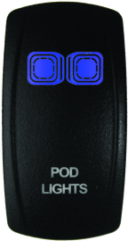 DragonFire Racing Lighted Switch On/Off Blue
