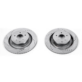 Power Stop 08-13 Infiniti G37 Rear Evolution Drilled & Slotted Rotors - Pair
