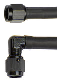 Coated Braided Line 18in #4 Hose -4 90 Deg/-4 Str