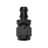 Pushlock Hose End Black Straight -12
