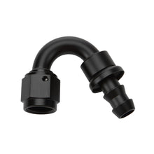 Load image into Gallery viewer, Pushlock Hose End Black 150 Deg Elbow -10