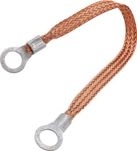 Load image into Gallery viewer, Copper Ground Strap 6in w/ 3/8in Ring Terminals