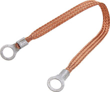 Load image into Gallery viewer, Copper Ground Strap 9in w/ 3/8in Ring Terminals