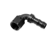 Load image into Gallery viewer, 6an 90-Deg to 3/8 Male Barb Hose End - Black