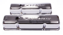Load image into Gallery viewer, SBC Chrome Bowtie V/C's - Tall w/Baffle