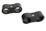 6an Hose Separator - 2pk Black Anodized