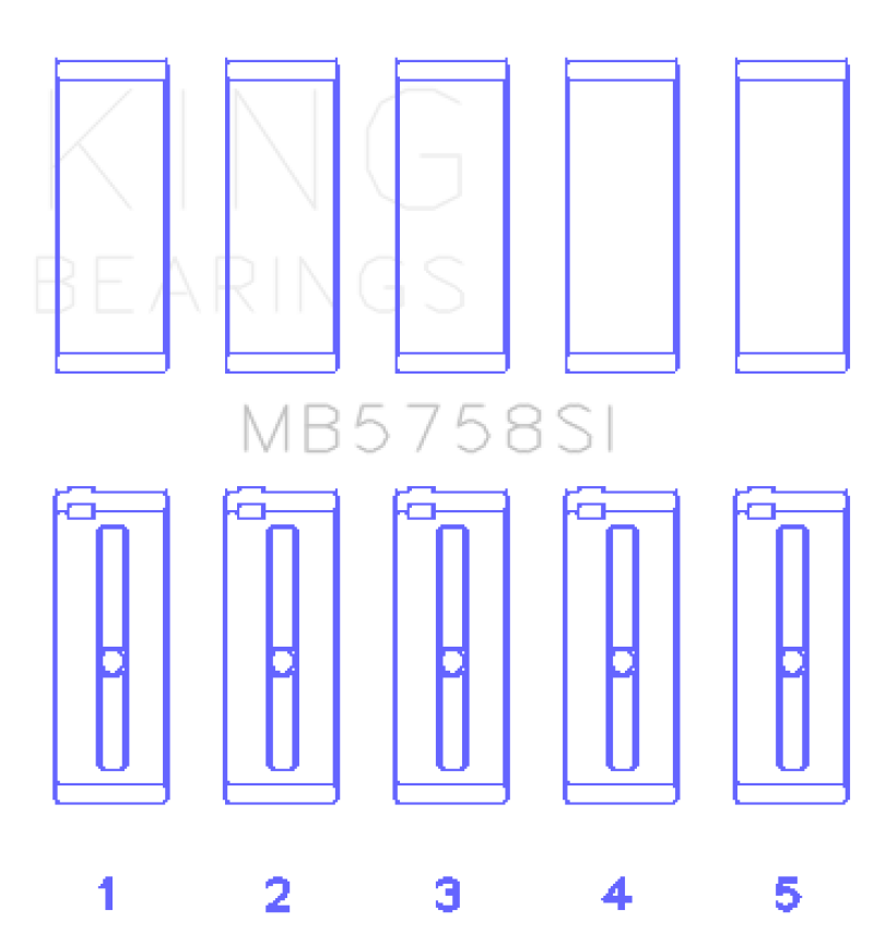 King 2007 Mini Cooper N14B16 Main Bearing Set - Size +.3mm
