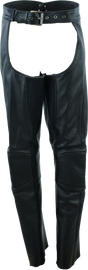 River Road Sierra Leather Chaps Black Womens - Large
