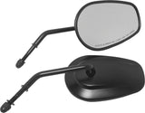 Blk Mirror Oe Style Tapered Short Stem Black