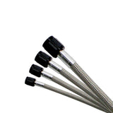 Nitrous Express 8AN 12in Stainless Steel Braided Hose (Black Ends)