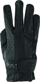 River Road Tucson Leather Perforated Gloves Black Womens - Large
