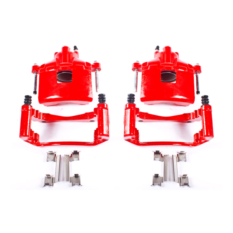 Power Stop 2004 Pontiac Grand Prix Front Red Calipers w/Brackets - Pair