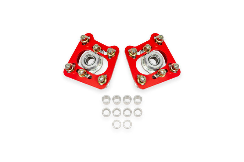 BMR 94-04 Ford Mustang Steel Caster Camber Plates - Red