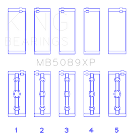 King Engine Bearings Toyota 1Rz/2Rz/3Rz (Size +0.25mm) Main Bearing Set