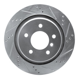 R1 95-99 BMW M3 E36 Left Rear Drilled & Slotted Silver Brake Rotor