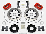 Wilwood Forged Dynalite Front Hat Kit 12.19in Drilled Red 2016-Up Mazda MX5 Miata w/ Lines