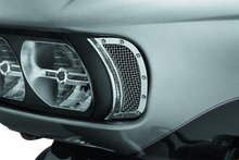 Load image into Gallery viewer, Kuryakyn Mesh Headlight Vent Accents Chrome