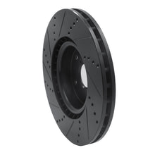Load image into Gallery viewer, R1 05-17 Subaru WRX STI Front Right Drilled &amp; Slotted Black Brake Rotor