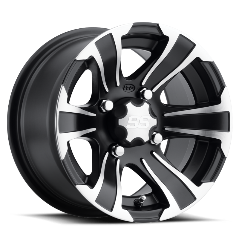 ITP SS 312 14x6 / 4x156 BP / 4+2 Offset Black w/ Machined Wheel