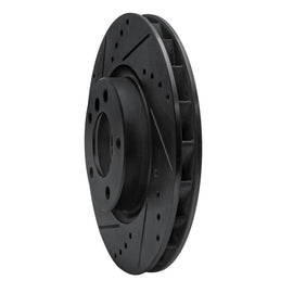 R1 95-99 BMW M3 E36 Right Front Drilled & Slotted Black Brake Rotor