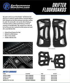 Performance Machine Floorboard Assembly Passenger Drifter - Black Ops