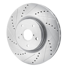 Load image into Gallery viewer, R1 05-20 Subaru Impreza Front Left Drilled &amp; Slotted Silver Brake Rotor