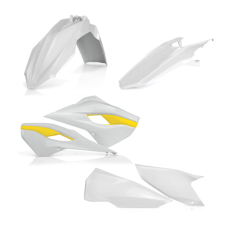Acerbis 15-16 HusqvarnaTE125-300/ FE250-501 Plastic Kit - White/Yellow Original 15 - Mo-Moto