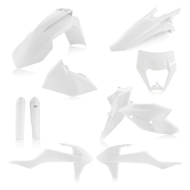 Acerbis 17-19 KTM XC-W150/250/300/ EXC-F250/350/450/500 Full Plastic Kit - White - Mo-Moto