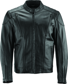 River Road Race Leather Jacket Black - 2XL