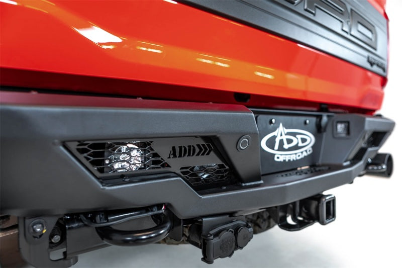 Addictive Desert Designs 2022+ Ford Raptor Stealth Fighter R Bumper w/ 2 Cube Lights - Hammer Black - Mo-Moto