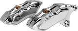 6 Pist Front Dual Caliper Kit Chrome W/ 11.8
